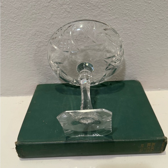 Vintage Cut Crystal Pinwheel Compote Dish - Picture 4 of 9